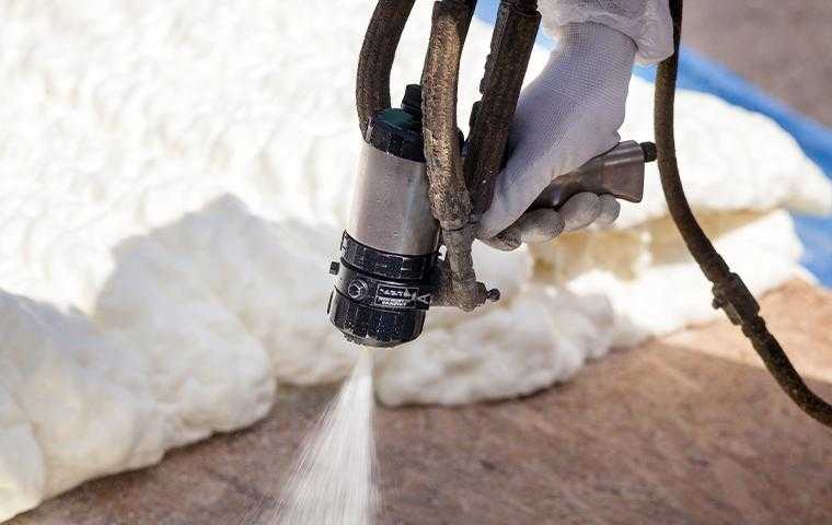 spray foam insulation in a home